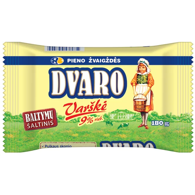 Varškė DVARO 9% riebumo, 180 g