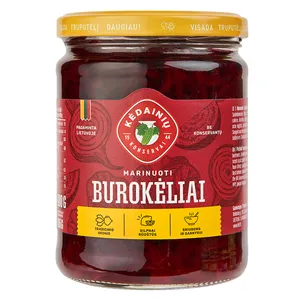 Kėdainių marinuoti burokėliai pjaustyti silpnai rūgštūs, 480 g