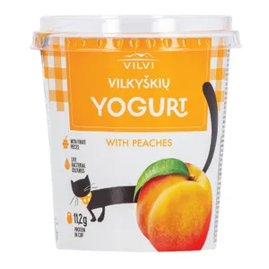 Jogurtas su persikais VILKYŠKIŲ, 3,5% rieb., 350 g