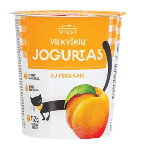 Jogurtas su persikais VILKYŠKIŲ, 3,5% rieb., 350 g