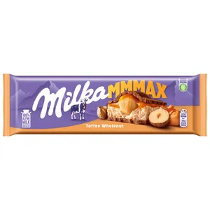 Pieninis šokoladas su karameliniu įdaru ir lazdynų riešutais MILKA, 300 g