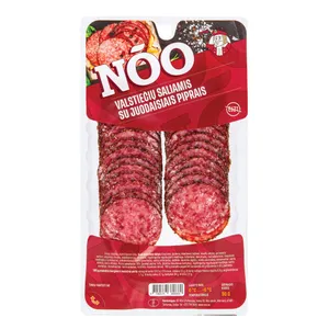 Virtas, karštai rūkytas saliamis su juodaisiais pipirais VALSTIETIS, 90 g