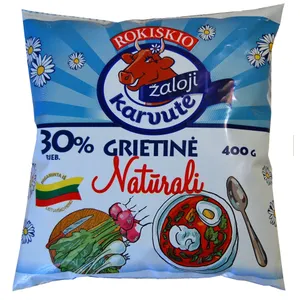 Grietinė 30% riebumo ŽALOJI KARVUTĖ, 400 g