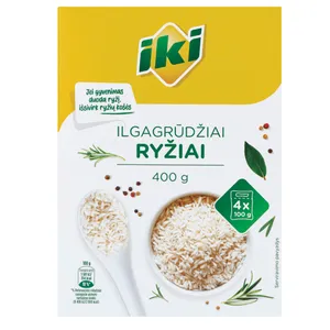 Ryžiai ilgagrūdžiai IKI, 4x100 g