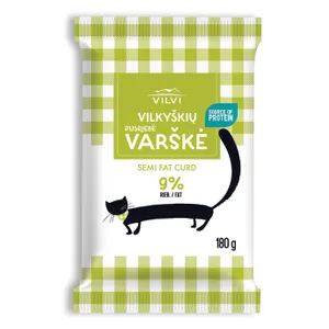 Varškė 9% rieb. VILKYŠKIŲ, 180 g 