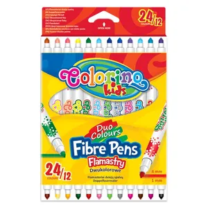 Dvipusiai flomasteriai COLORINO KIDS 12 spalvų