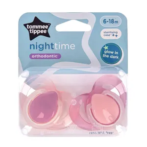 Silikoniniai čiulptukai TOMMEE TIPPEE NIGHT (6-18 mėn.)