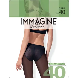 Moteriškos pėdkelnės IMMAGINE Elisir 40, NERO 4 dydis