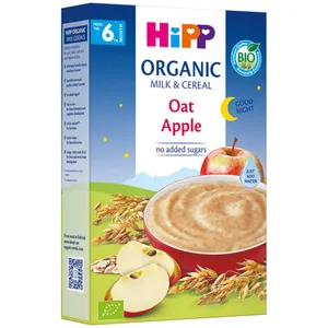 Ekologiška pieniška košė su avižomis ir obuoliais (nuo 6 mėn.) HIPP, 250 g