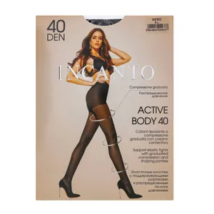 Moteriškos pėdkelnės INCANTO ACTIVE BODY 40 DEN, 4 dydis, spalva NERO