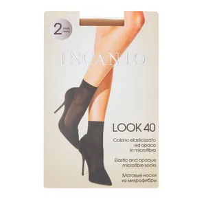 Moteriškos kojinaitės INCANTO LOOK 40 DEN, vienas dydis, spalva NATUR, 2 poros