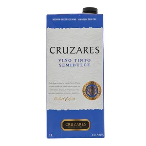 Pusiau saldus raudonasis vynas CRUZARES TINTO (10,5%), 1 l