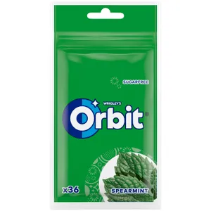 Kramtomoji guma ORBIT SPEARMINT maišelyje, 50 g