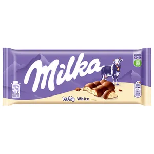 Pieninis šokoladas su akytojo baltojo šokolado įdaru MILKA, 90 g