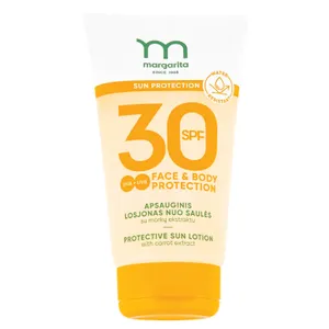 Apsauginis losjonas nuo saulės su morkų ekstraktu SPF30, MARGARITA 150 ml