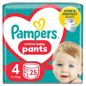 Sauskelnės-kelnaitės PAMPERS PANTS 4 (9-15 kg), 24 vnt.
