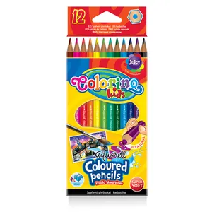 Akvareliniai pieštukai COLORINO KIDS, 12 vnt.