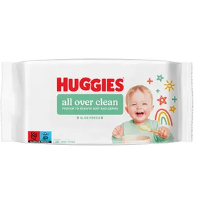 Drėgnosios kūdikių servetėlės HUGGIES ALL OVER CLEAN, 56 vnt.