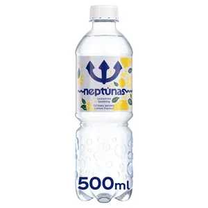 Gazuotas stalo vanduo NEPTŪNAS LEMON, 500 ml