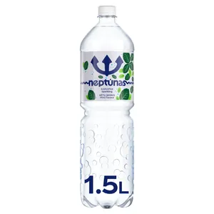 Gazuotas stalo vanduo NEPTŪNAS MINT, 1,5 l