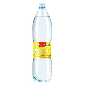 Citrinų ir žaliųjų citrinų skonio gazuotas stalo vanduo RASA LIGHT, 1,5 l