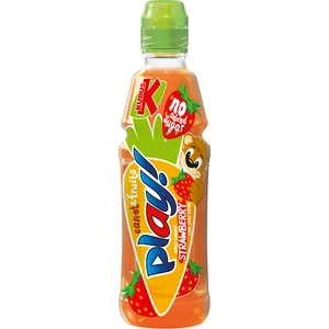 Morkų, braškių, žaliųjų citrinų, obuolių gėrimas KUBUS PLAY, 400 ml