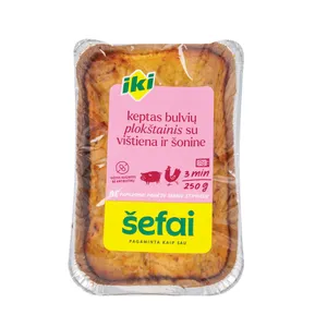 Keptas bulvių plokštainis su vištiena ir šonine IKI, 250 g