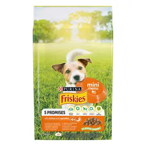 Sausas mažų veislių šunų ėdalas FRISKIES su vištiena, 1,5 kg