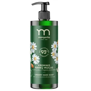 Kreminis rankų muilas su migdolų ir ramunėlių ekstraktais MARGARITA, 400 ml