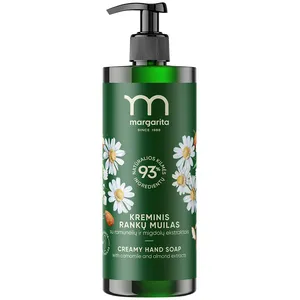 Kreminis rankų muilas su migdolų ir ramunėlių ekstraktais MARGARITA, 400 ml