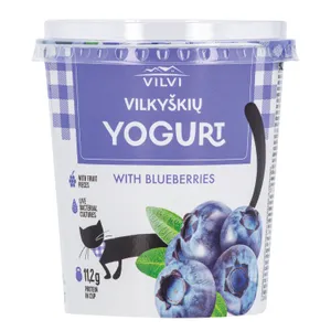 Jogurtas su šilauogėmis 3,6 % rieb. VILKYŠKIŲ, 350 g