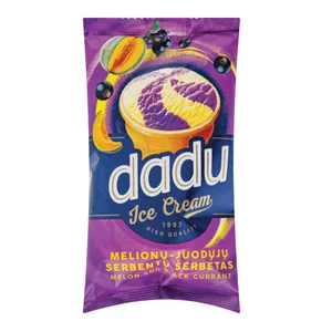 Juodųjų serbentų ir melionų skonio šerbetas vafliniame indelyje DADU, 120 ml