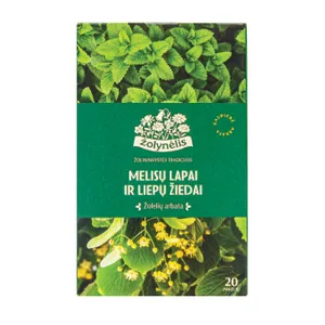 Žolelių arbata su melisų lapais ir liepų žiedai ŽOLYNĖLIS, 24 g