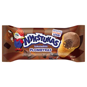 Šokoladinis plombyras vafliniame puodelyje NYKŠTUKAS, 130 ml