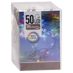LED 50 lempučių girlianda, įvairių spalvų