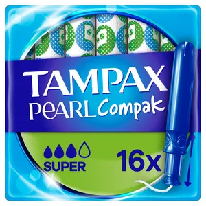 Tamponai TAMPAX COMPAK PEARL SUPER, 16 vnt. 