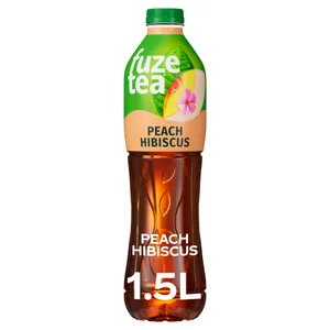 Negazuotas persikų skonio gaivusis arbatos gėrimas FUZETEA, 1,5 l