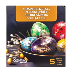 Kiaušinių dažai skysti 5 spalvos