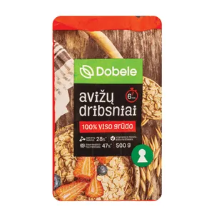 Avižų dribsniai DOBELE, 500 g