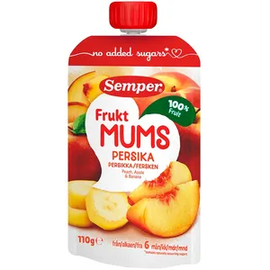 Vaisinė tyrė su persikais nuo 6 mėn. SEMPER, 110 g