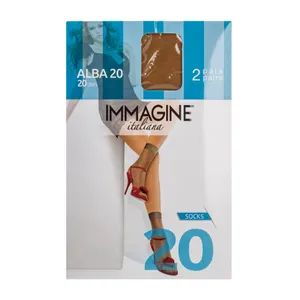Moteriškos kojinaitės IMMAGINE ALBA 20 DEN, vienas dydis, spalva NEUTRO, 2 poros
