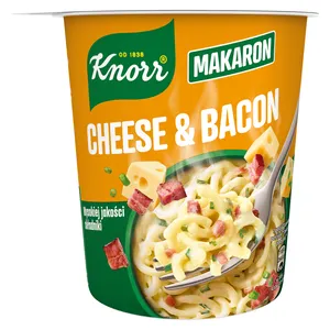 Greitai paruošiami makaronai su sūriu ir kumpiu KNORR, 70 g