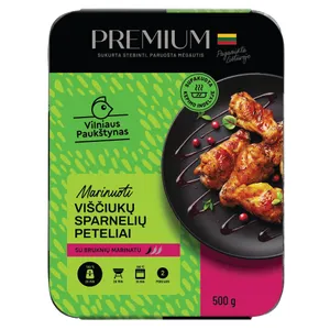 Viščiukų sparnelių peteliai bruknių marinate PREMIUM, 500 g
