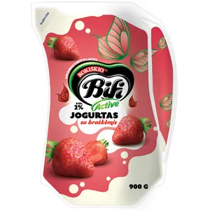 Jogurtas BIFI ACTIVE su braškėmis, 2 % rieb., 900 g