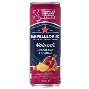 Gaivusis gazuotas gėrimas SANPELLEGRINO MELOGRANO E ARANCIA, 0,33 l
