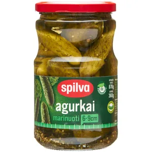Marinuoti agurkai SPILVA, 670 g