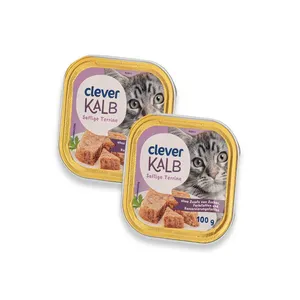 Visavertis šlapias suaugusių kačių ėdalas su jautiena CLEVER, 100 g