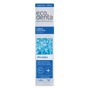 Dantų pasta su ksitoliu, laimų ir kalendrų lapų eteriniais aliejais ECODENTA, 100 ml 
