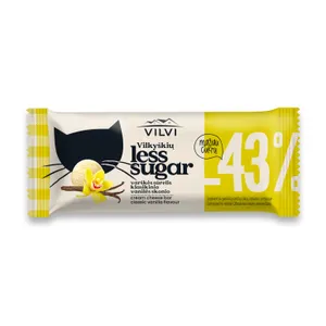 Glaistytas varškės sūrelis VILKYŠKIŲ LESS SUGAR vanilės skonio 30% rieb., 40 g