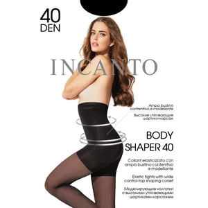 Pėdkelnės INCANTO Body Shaper 40 DEN, spalva Nero, dydis 5